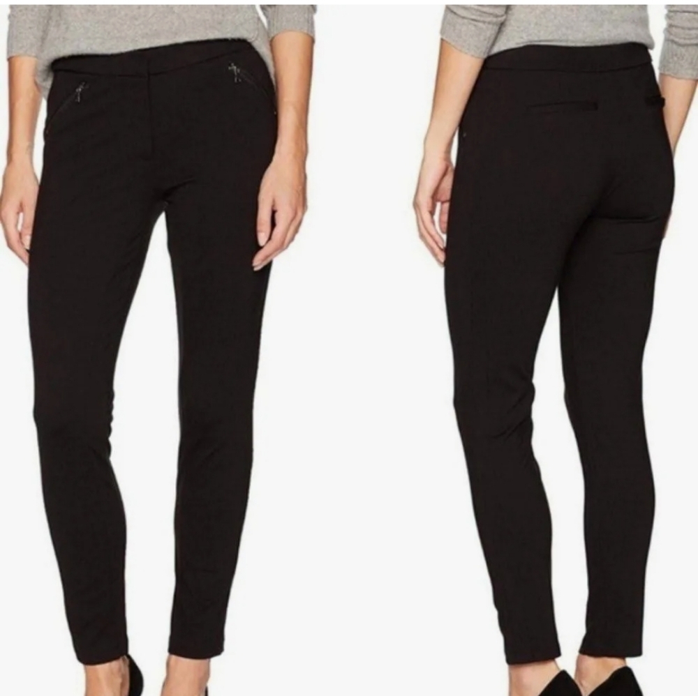 Adrianna Papell Black Zip Pocket Pants Womens Size 12 Ankle‎ Length